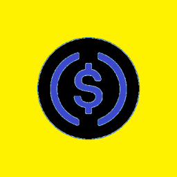 Yellow Black USDC logo